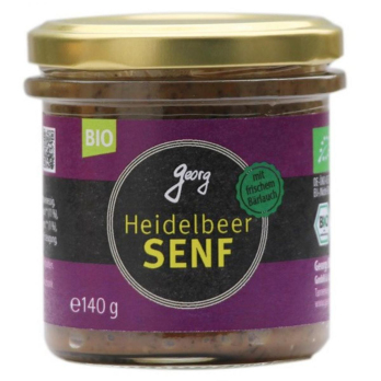 Georg Heidelbeer-Senf mit Bärlauch, 140 g Glas