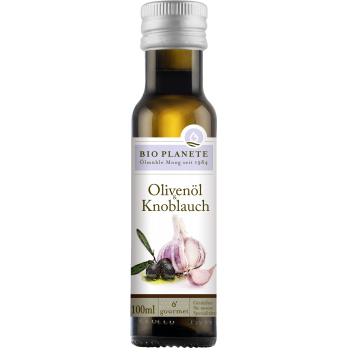 Bio Planète Olivenöl & Knoblauch, 100 ml Flasche