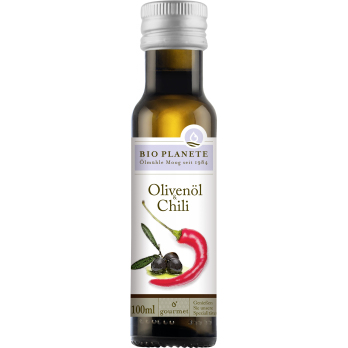 Bio Planète Olivenöl & Chili, 100 ml Flasche