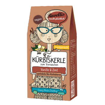 Ravellis Kürbiskerne Zimt-Vanille, 80 gr Packung