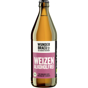 Wunderbräu Weizen alkoholfrei, 0,5 ltr Flasche