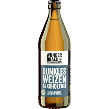 Wunderbräu Dunkles Weizen alkoholfrei, 0,5 ltr Fla