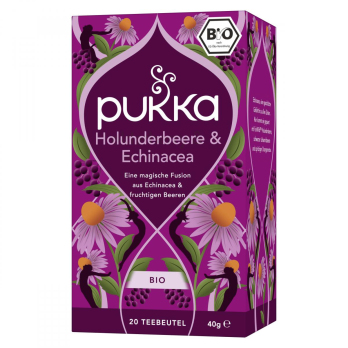 PUKKA Holunderbeere & Echinacea mit Holunderblüte,