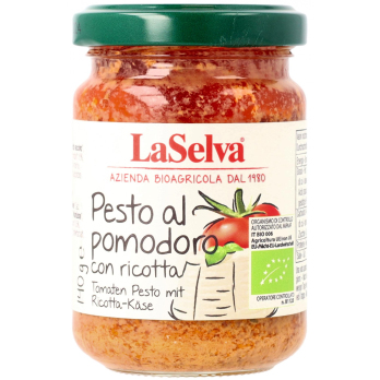 La Selva Pesto rosso ricotta, 140 gr Glas