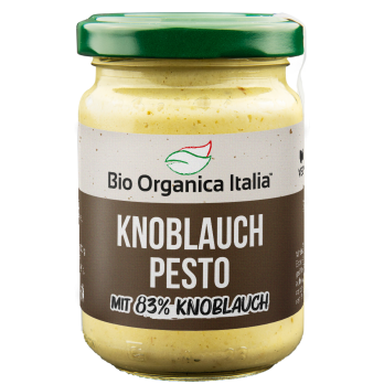 Bio Organica Italia Knoblauch Pesto, 140 g Glas