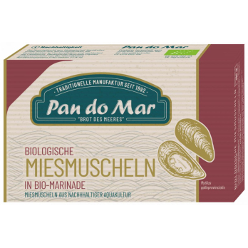 Pan do Mar Miesmuscheln in Marinade, 115 gr Dose