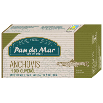 Pan do Mar Sardellenfilets,  in Bio-Olivenöl extra