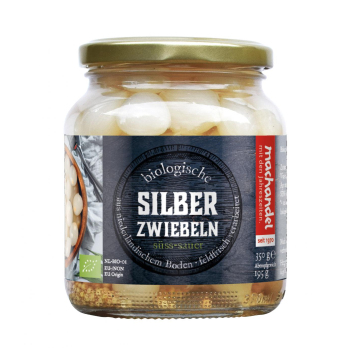 Machandel Silberzwiebeln, 350 gr Glas