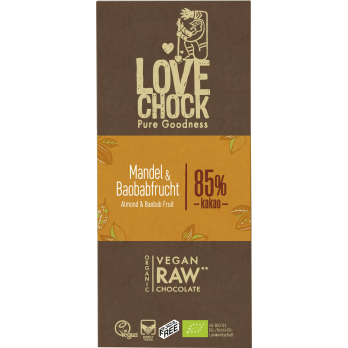 Lovechock Mandel & Baobab RAW Chocolate, 70 gr Stü