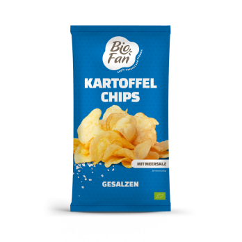 Biofan Kartoffelchips Salz, 125 g Packung